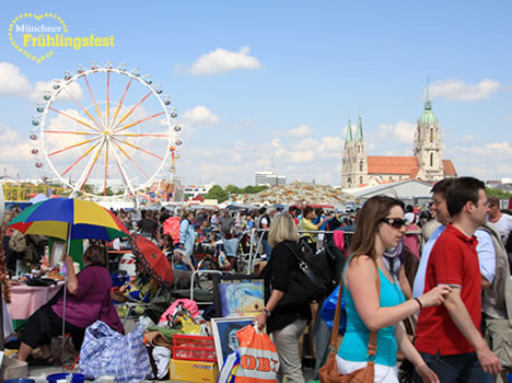 Flohmarkt München - Frühlingsfest Theresienwiese - Munich Flea market on the spring festival